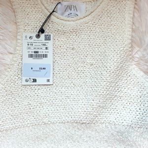 White crochet tank top from Zara